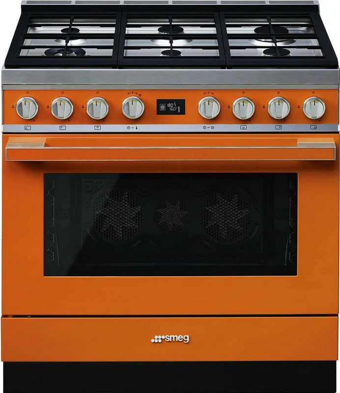 Газовая плита оранжеыого цвета